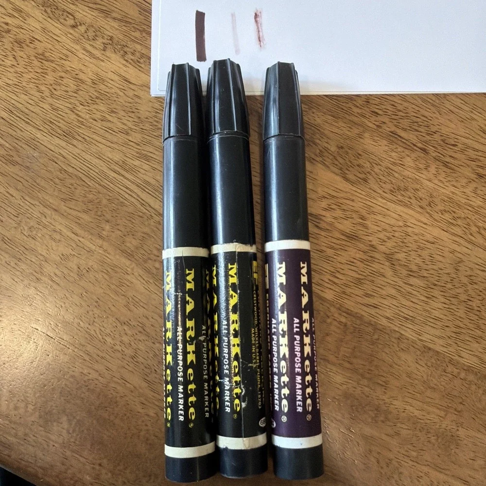 VTG Marker Markette Eberhard Faber Castell Black Color Lot of 3: 1 Works, 2 Dry